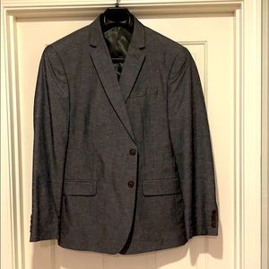 Blue Chambray Slim Sport Coat
